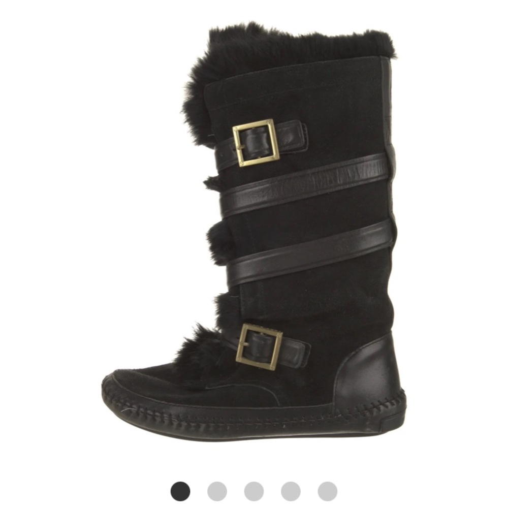 Tory Burch Suede Faux Fur Boots